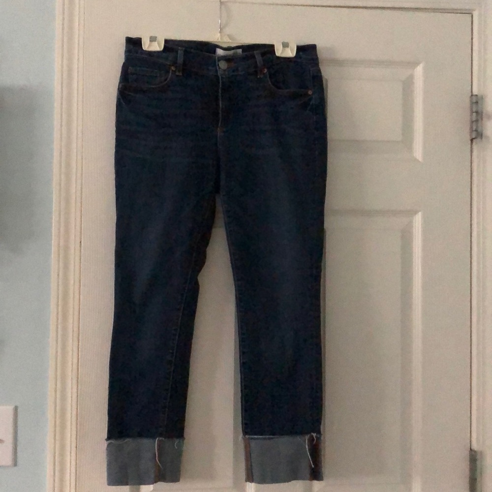 Loft cuffed blue jeans